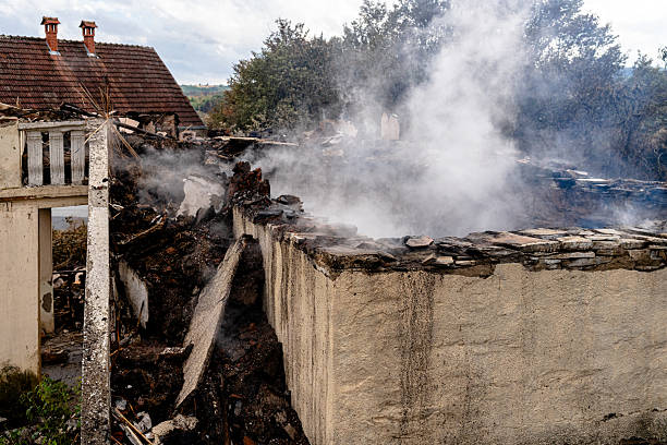 Professional Fire Damage Removal technician working in Brinklow, MD